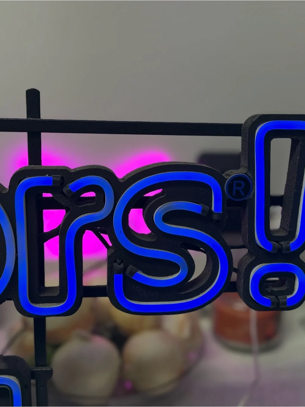 Blue Neon Wall Sign - Bud Light enjoy responsibly 21+